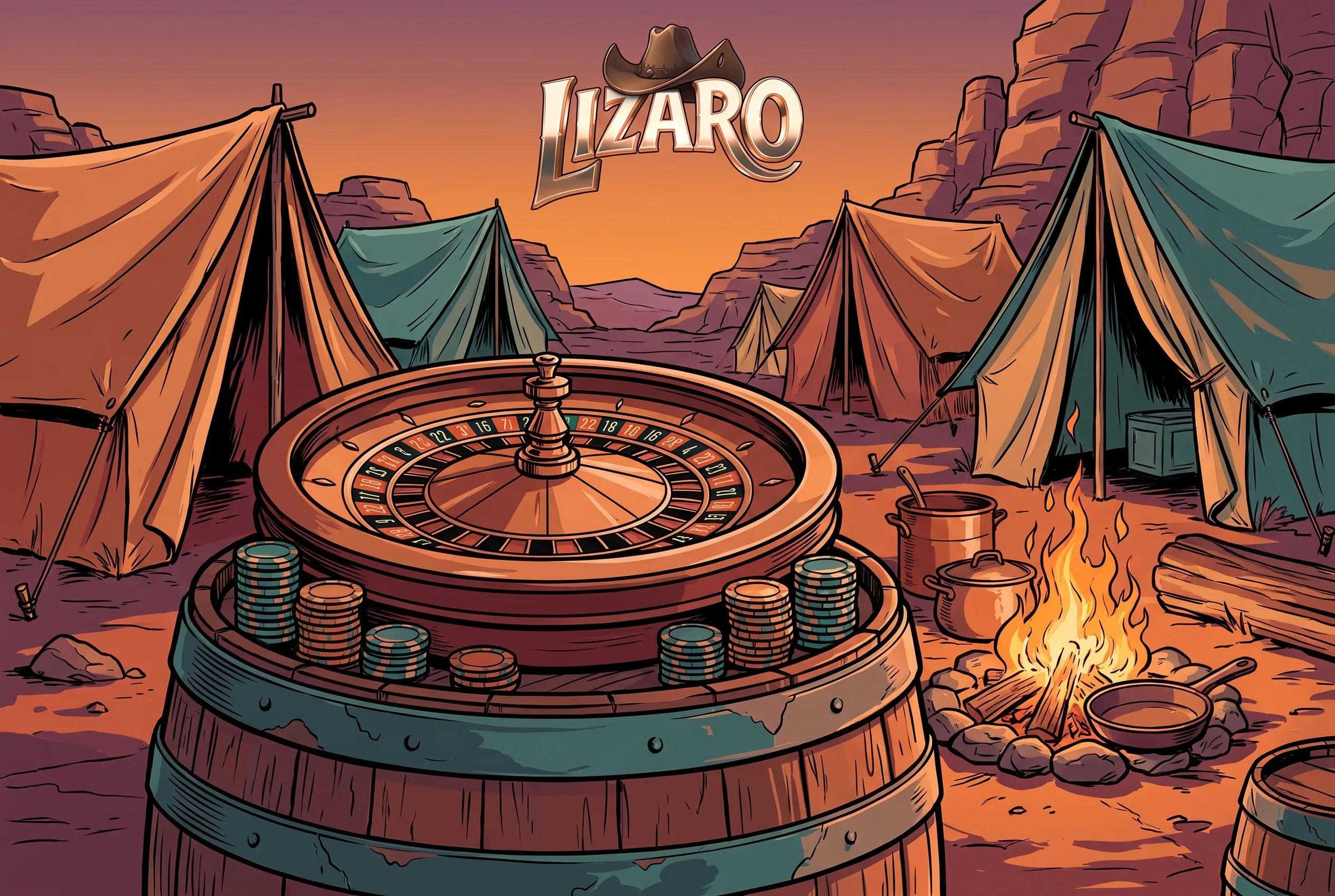 Kasyno na żywo Lizaro w komiksowej scenerii Gold Rush